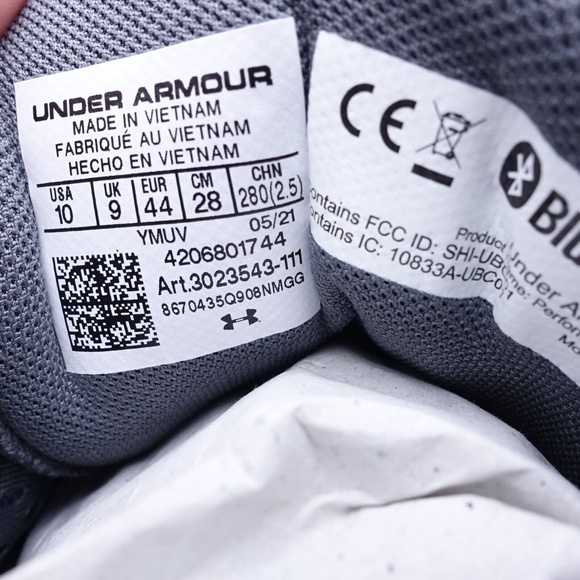 NEW Under Armour HOVR Sonic 4 Running Shoes 3023543-111 Pitch Gray - Picture 7 of 9